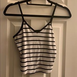 Striped Tank Top black and white